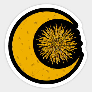 Celestial Sun and Moon Sticker